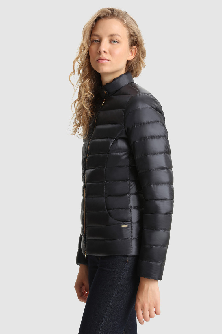 Navy Woolrich Abbie Quilted In Satin Nylon Women's Down Jackets | 2089456-OY