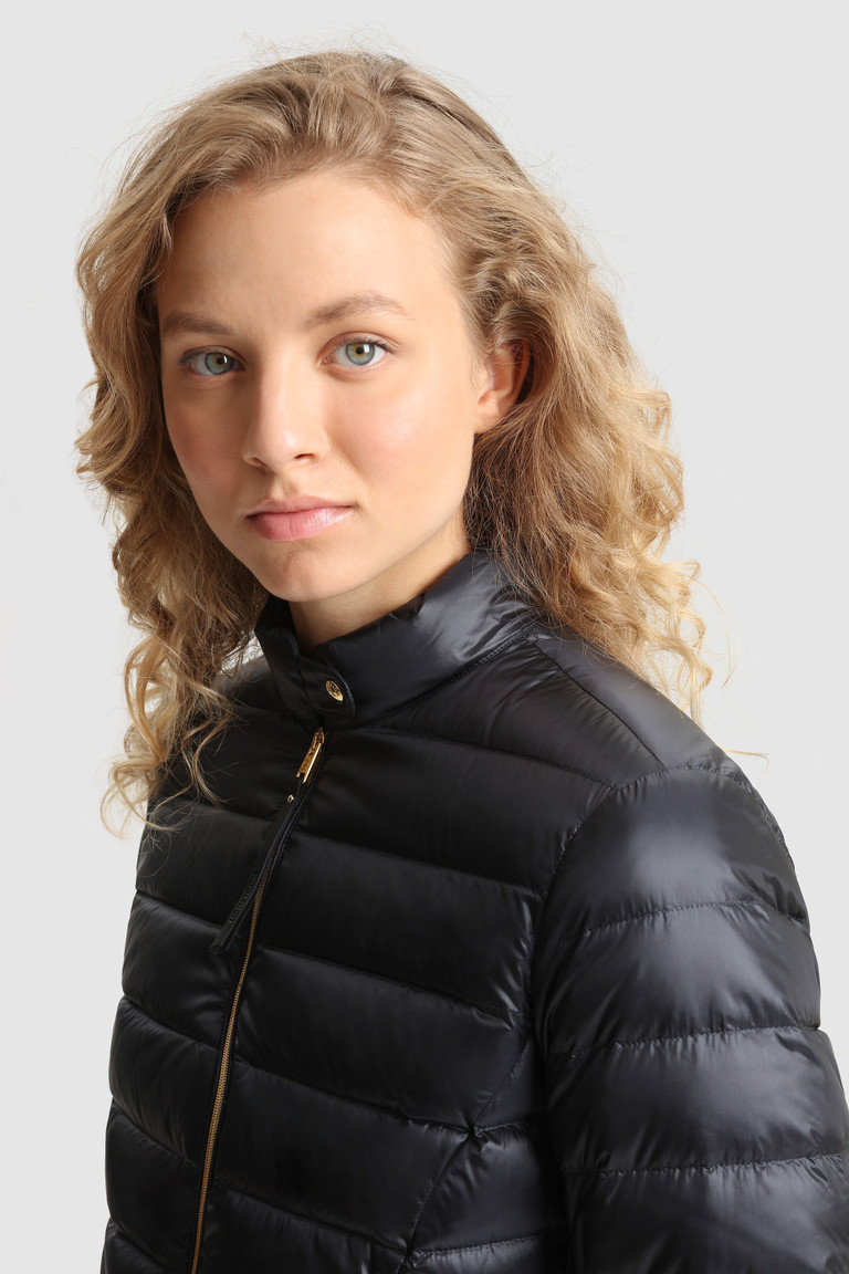 Navy Woolrich Abbie Quilted In Satin Nylon Women's Down Jackets | 2089456-OY