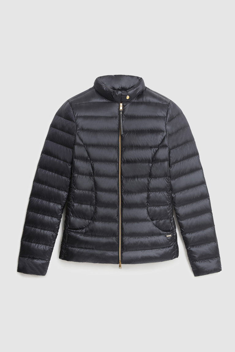 Navy Woolrich Abbie Quilted In Satin Nylon Women's Down Jackets | 2089456-OY