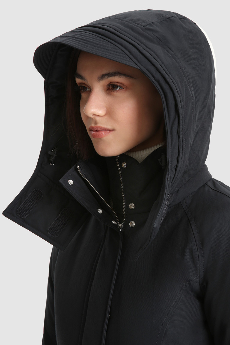 Navy Woolrich Chena With Removable Hood Women's Parka Jackets | 4930726-FH