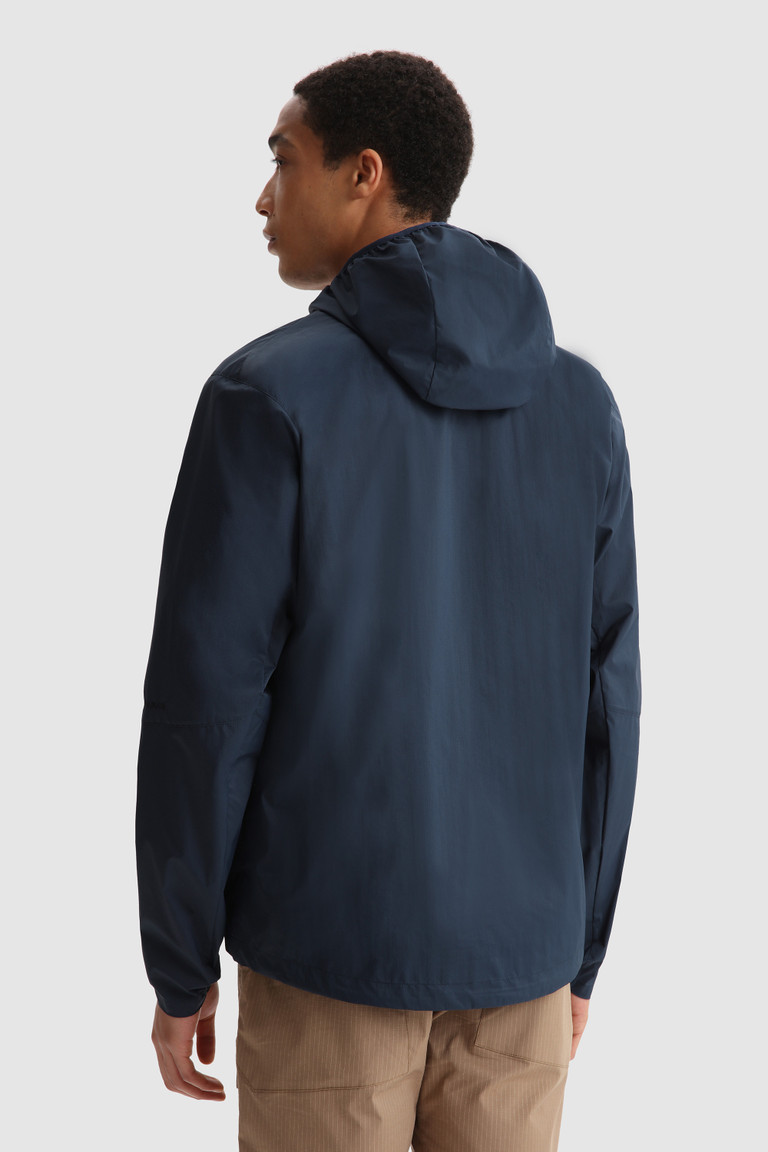 Navy Woolrich High Aeration Packable Hoodie Men's Sweatshirts | 5837024-WA