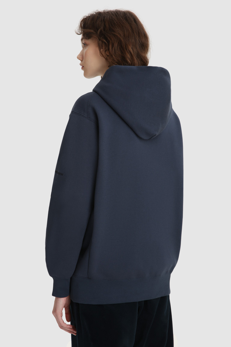 Navy Woolrich Karl Karl Hoodie Men's Sweatshirts | 3784529-YT