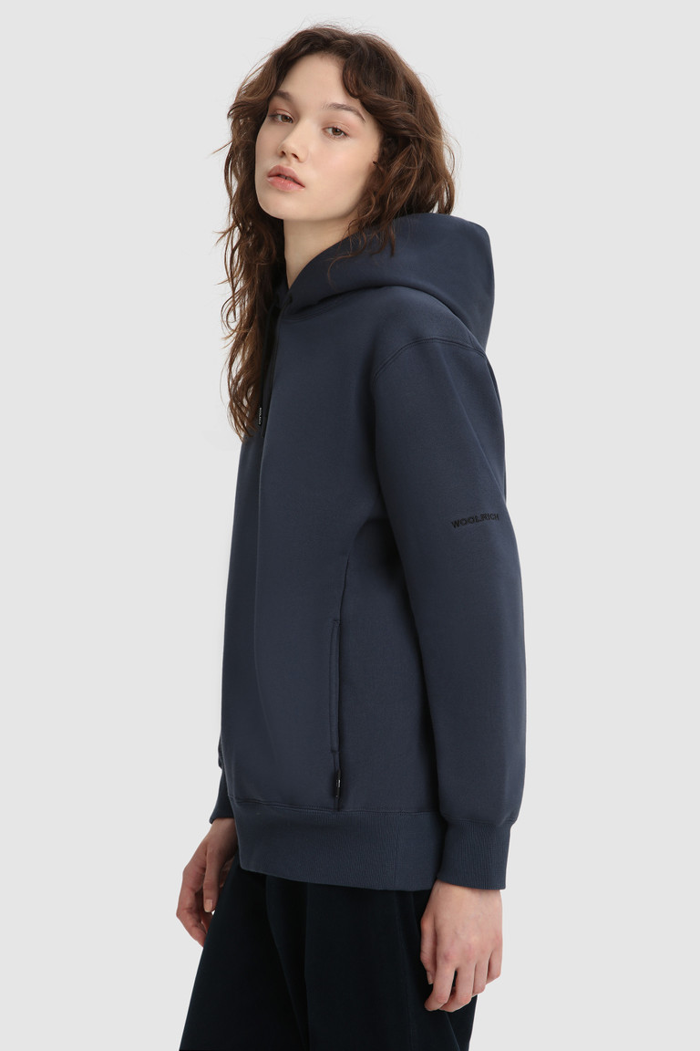 Navy Woolrich Karl Karl Hoodie Women's Sweatshirts | 8506741-RD