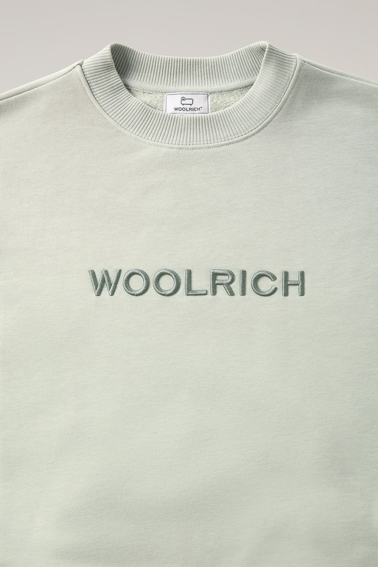 Olive Woolrich Embroidered Logo Fleece Women's Sweatshirts | 8259714-SK