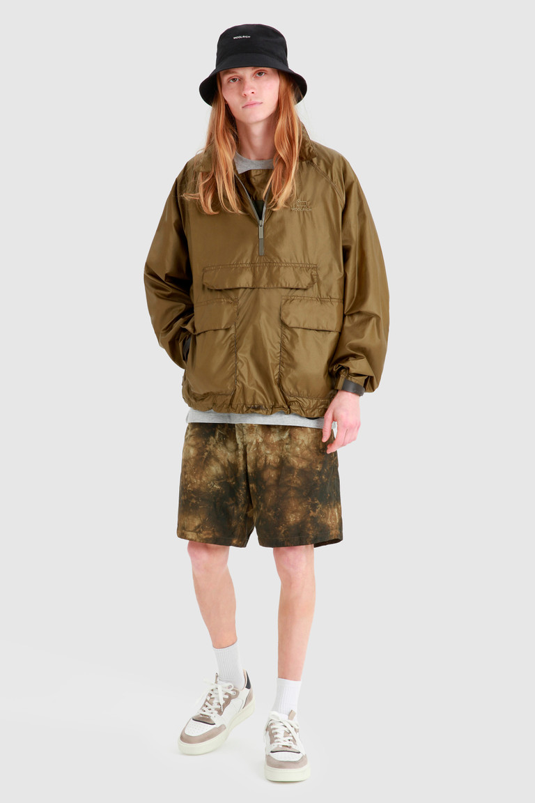 Olive Woolrich Fisherman Anorak In Pertex Quantum Men's Jackets | 8037246-JT