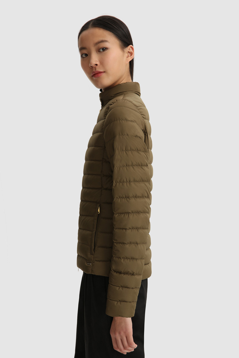 Olive Woolrich Hibiscus Women's Down Jackets | 7150634-AX