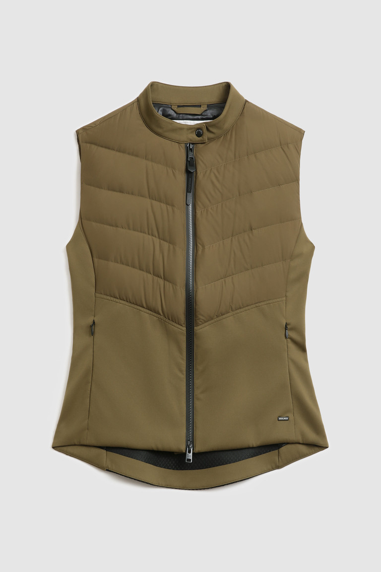 Olive Woolrich Juniata With Chevron Padding Women's Vest | 0628739-AI