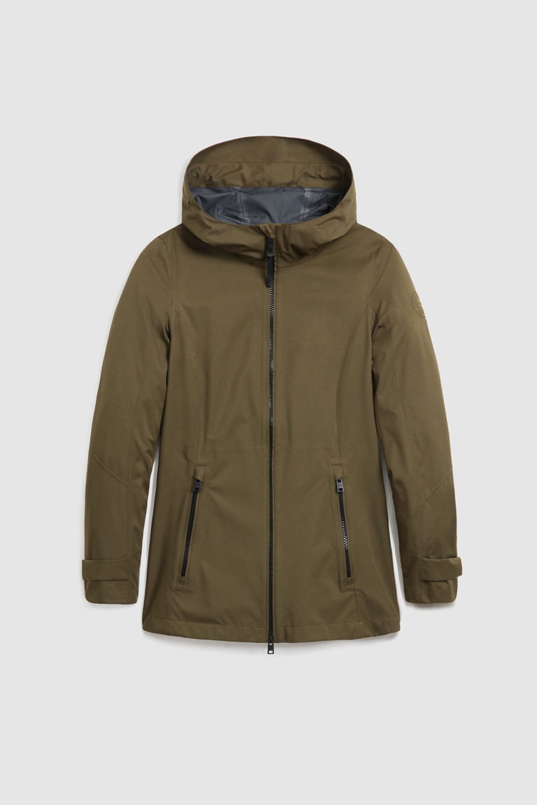 Olive Woolrich Leavitt Waterproof Women's Jackets | 2149807-CD