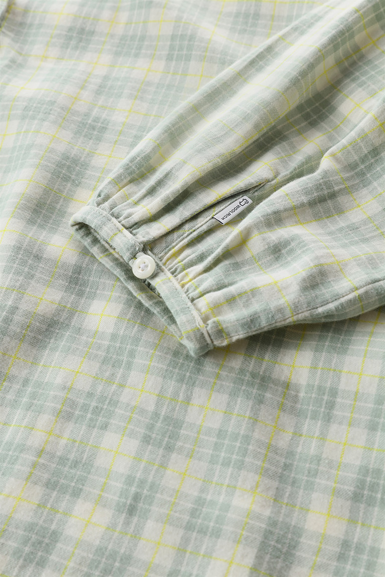 Olive Woolrich Light Flannel Check Blouse Women's Shirts | 5293710-OS