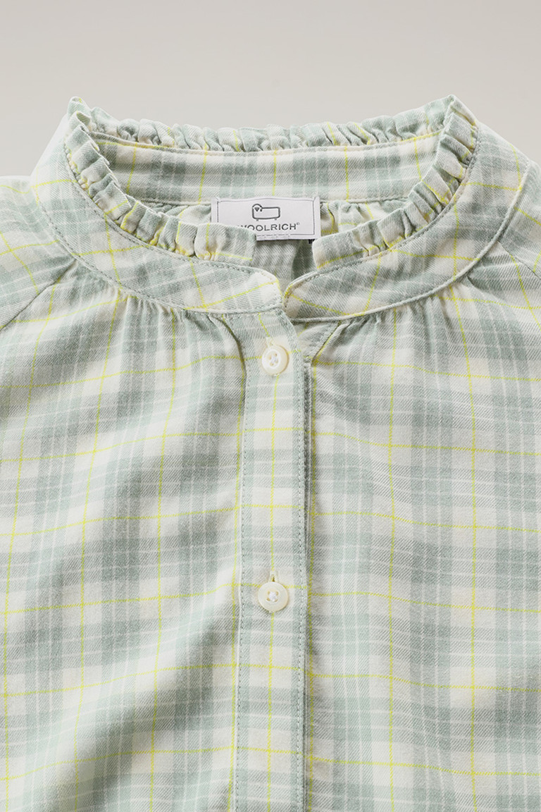 Olive Woolrich Light Flannel Check Blouse Women\'s Shirts | 5293710-OS