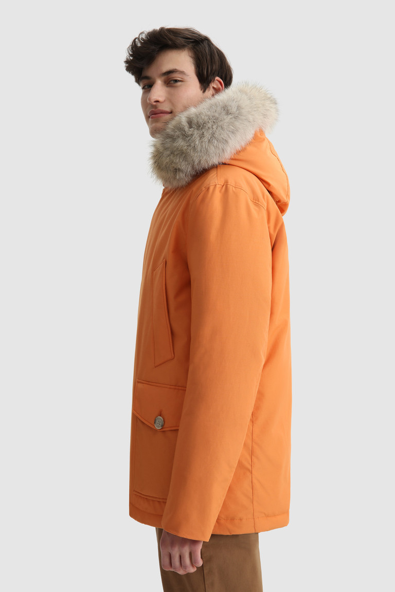 Orange Woolrich Arctic Anorak With Detachable Fur Men's Parka Jackets | 1790825-JM