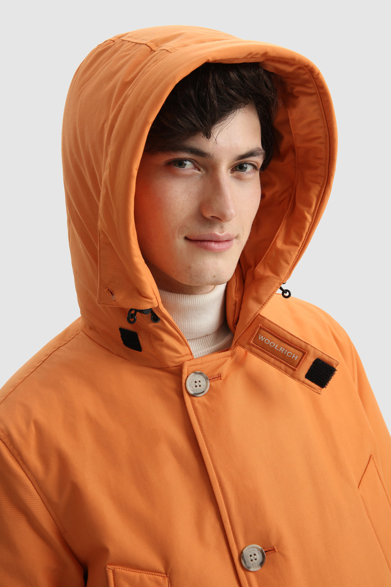 Orange Woolrich Arctic Anorak With Detachable Fur Men's Parka Jackets | 1790825-JM