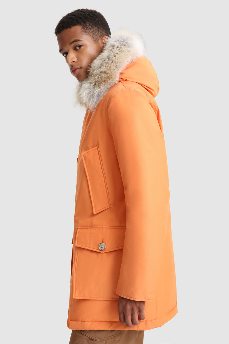 Orange Woolrich Arctic In Ramar With Detachable Fur Trim Men's Parka Jackets | 7829064-VD