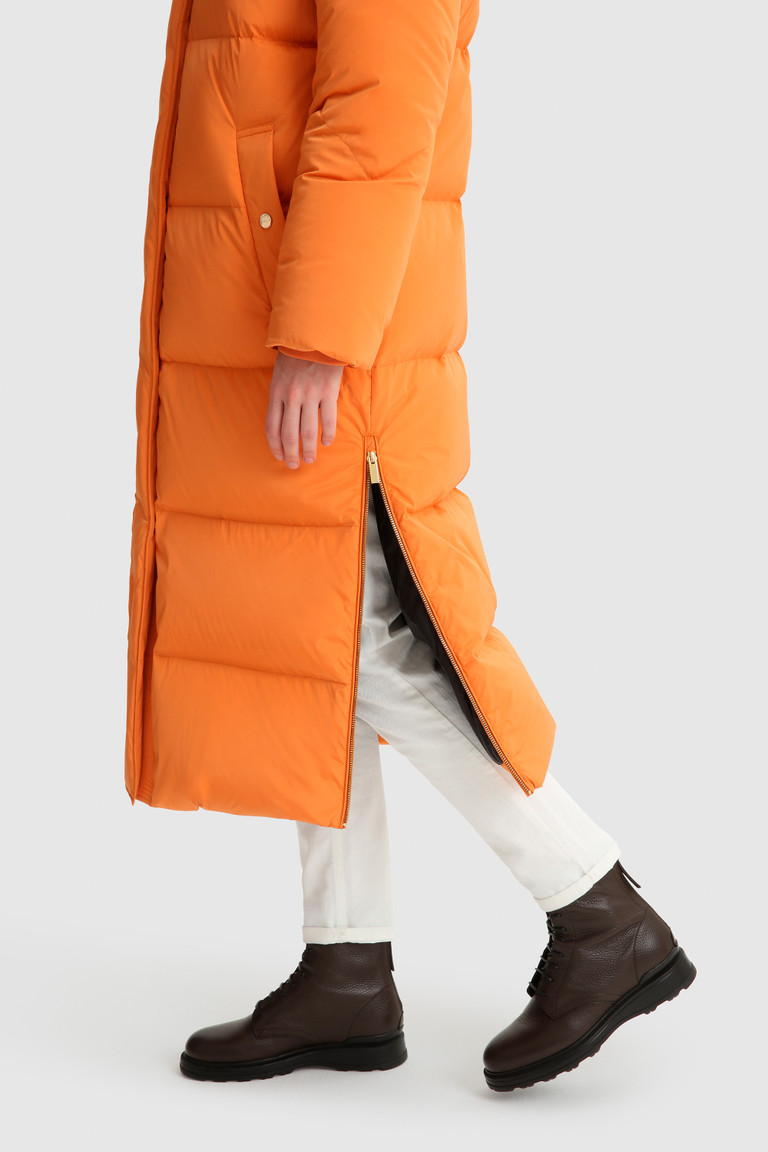 Orange Woolrich Aurora Long Women's Down Jackets | 1743628-KZ