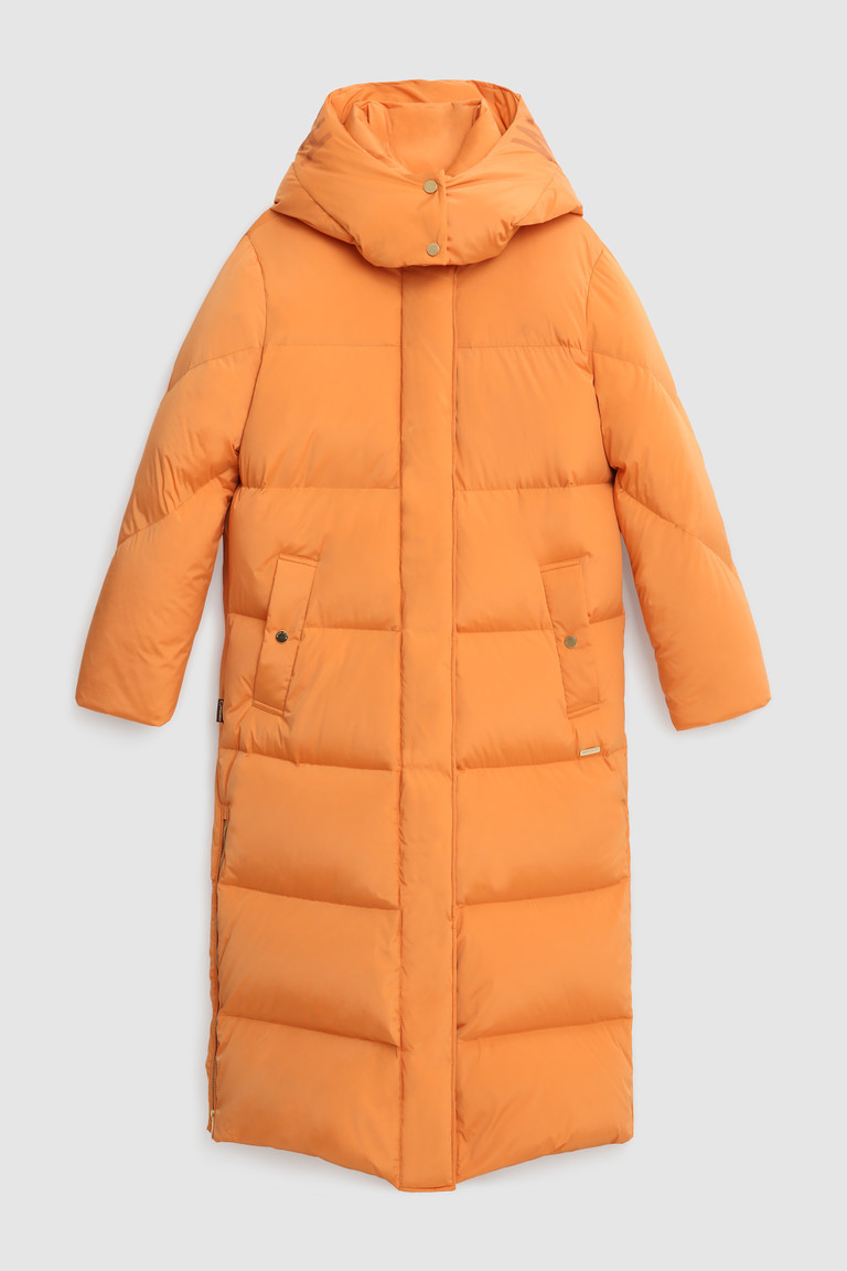 Orange Woolrich Aurora Long Women's Down Jackets | 1743628-KZ