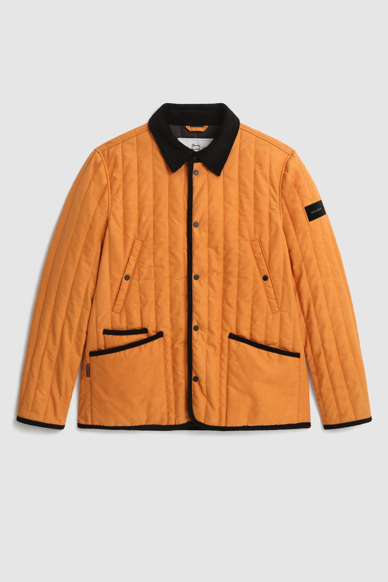 Orange Woolrich Barrier Overin British Millerain Waxed Cotton Men's Jackets | 6729153-KH