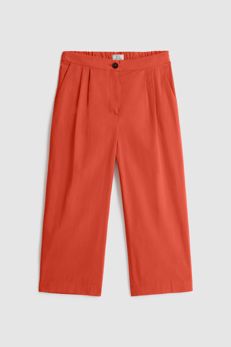 Orange Woolrich Cotton Poplin Women's Pants | 3618504-ZK