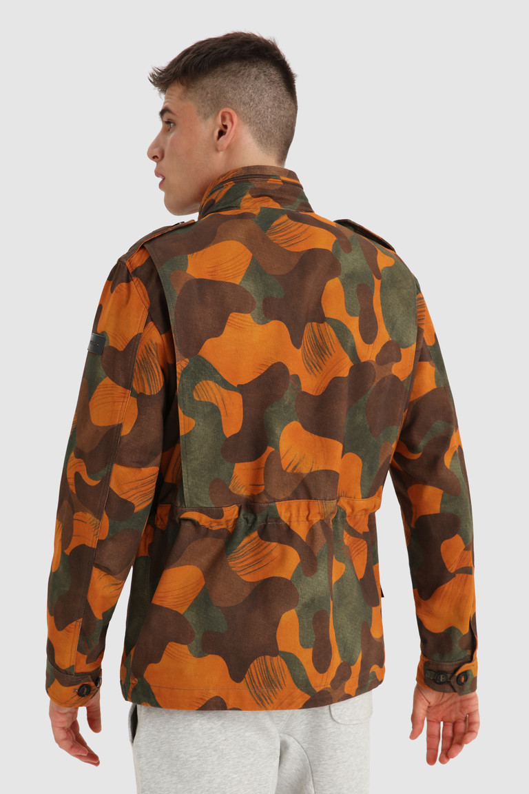 Orange Woolrich Easton Field In Camouflage Cotton Men's Jackets | 2560739-GZ