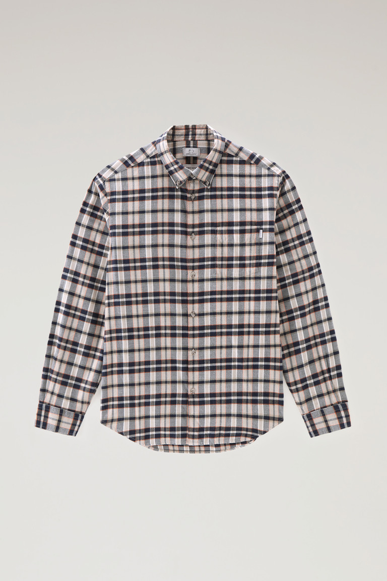 Orange Woolrich Madras Light Flannel Men's Shirts | 0712948-MD