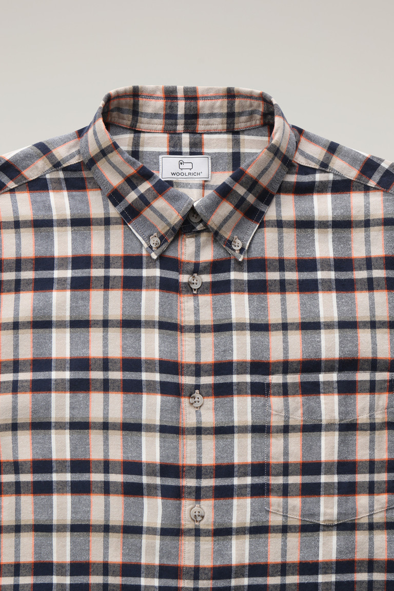 Orange Woolrich Madras Light Flannel Men's Shirts | 0712948-MD