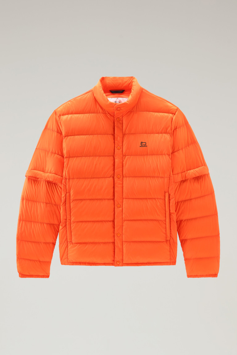 Orange Woolrich Recycled Nylon With Detachable Sleeves Men's Down Jackets | 3592867-KE