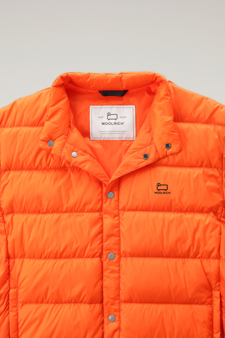 Orange Woolrich Recycled Nylon With Detachable Sleeves Men's Down Jackets | 3592867-KE