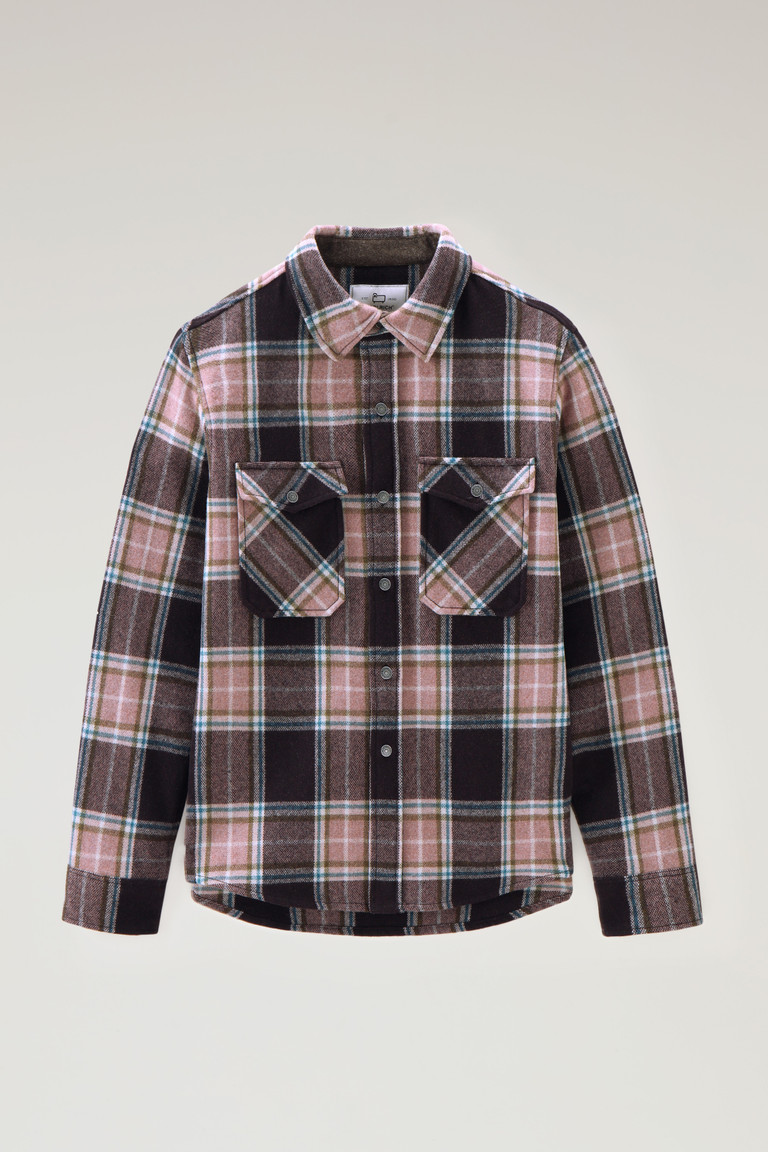 Pink Woolrich Alaskan Overin Recycled Melton Wool Men's Jackets | 4192068-VP