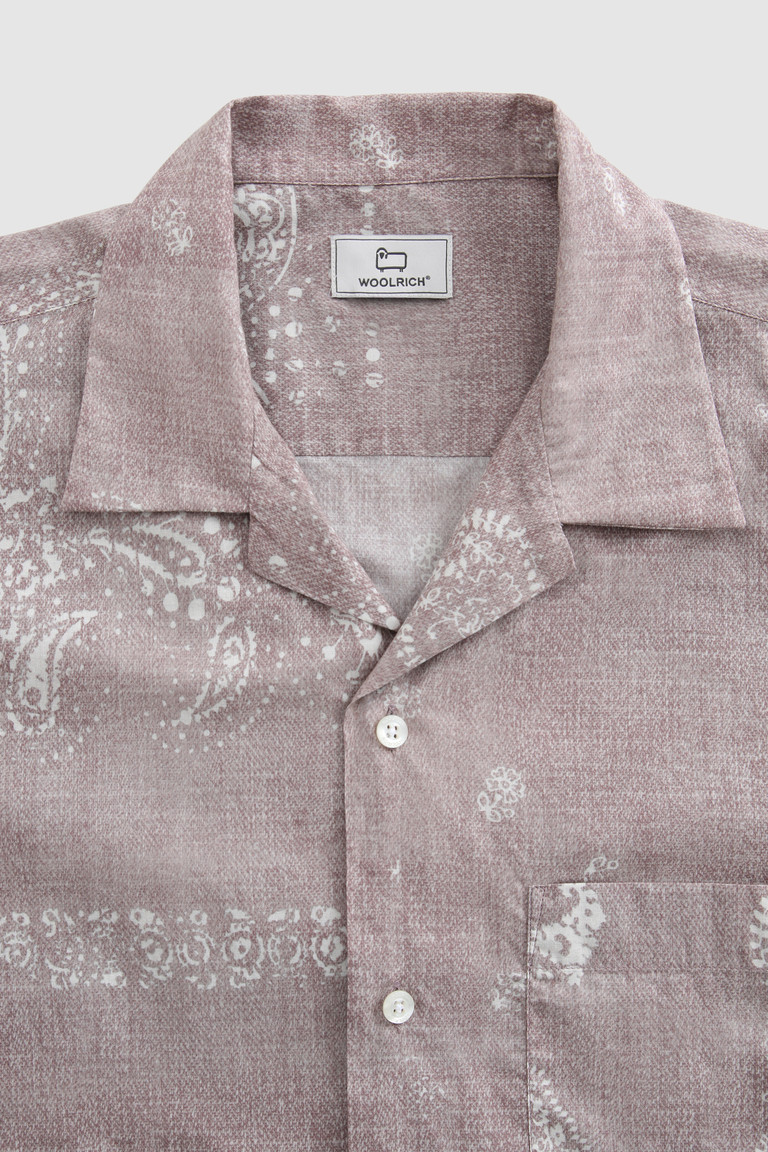 Pink Woolrich Bowling With Paisley Print Men's Shirts | 5409237-GX