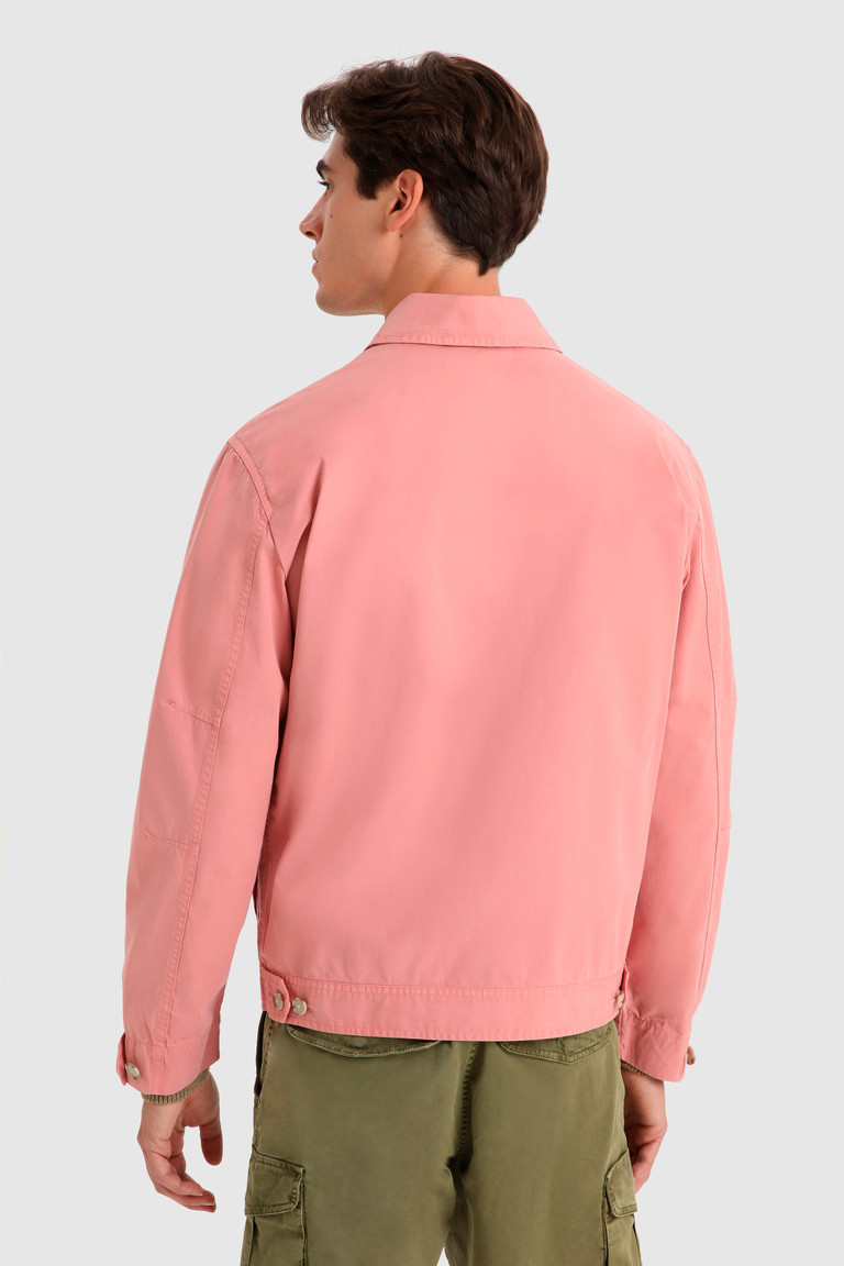 Pink Woolrich Crew In Soft Garment-Dyed Cotton Men's Jackets | 2754981-SK