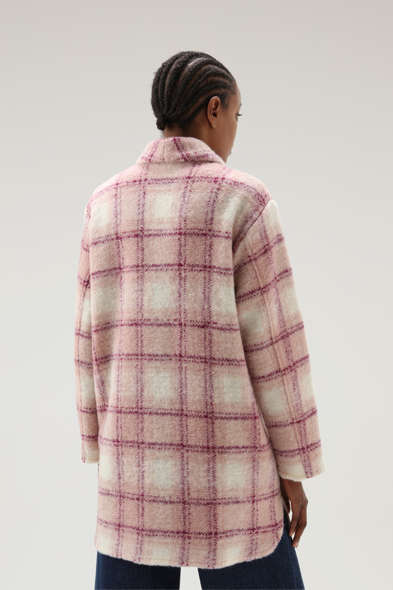 Pink Woolrich Wool Blend Gentry Check Women's Coats | 1263054-GC