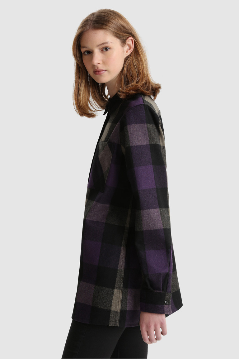 Purple / Black Woolrich Boyfriend Over- Made Women's Jackets | 5076941-OK