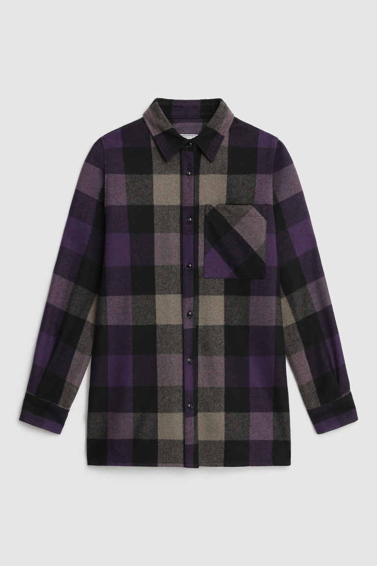 Purple / Black Woolrich Boyfriend Over- Made Women's Jackets | 5076941-OK