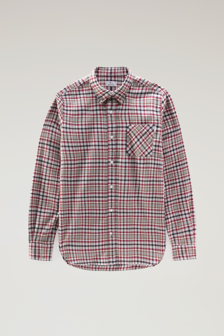 Red Woolrich Classic Cotton-Wool Check Men's Shirts | 0615834-HN