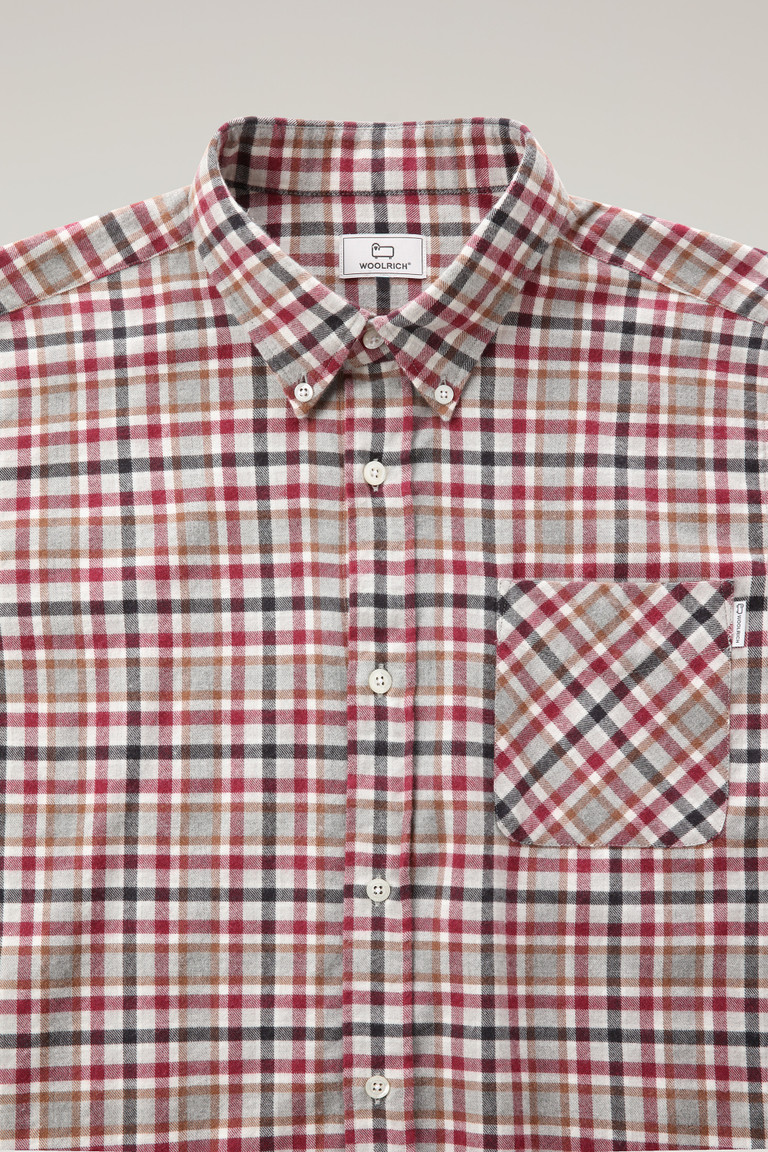 Red Woolrich Classic Cotton-Wool Check Men's Shirts | 0615834-HN