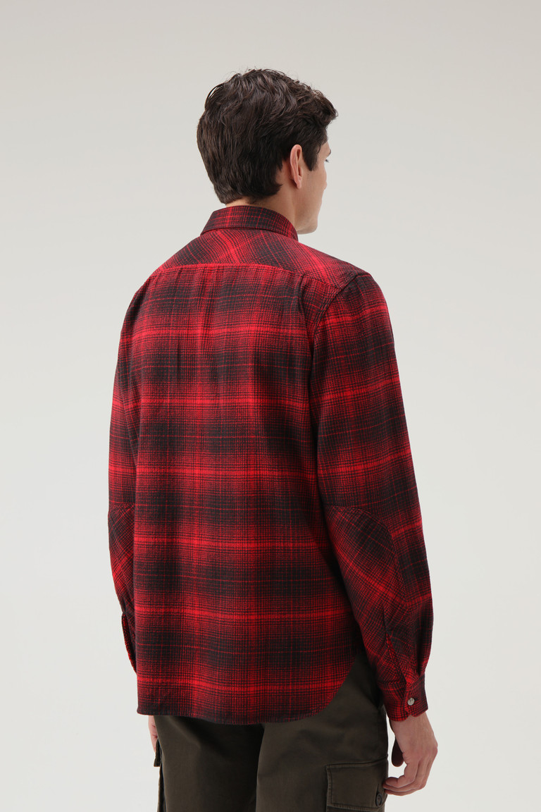 Red Woolrich Flannel Check Cruiser Men's Shirts | 0862734-DE