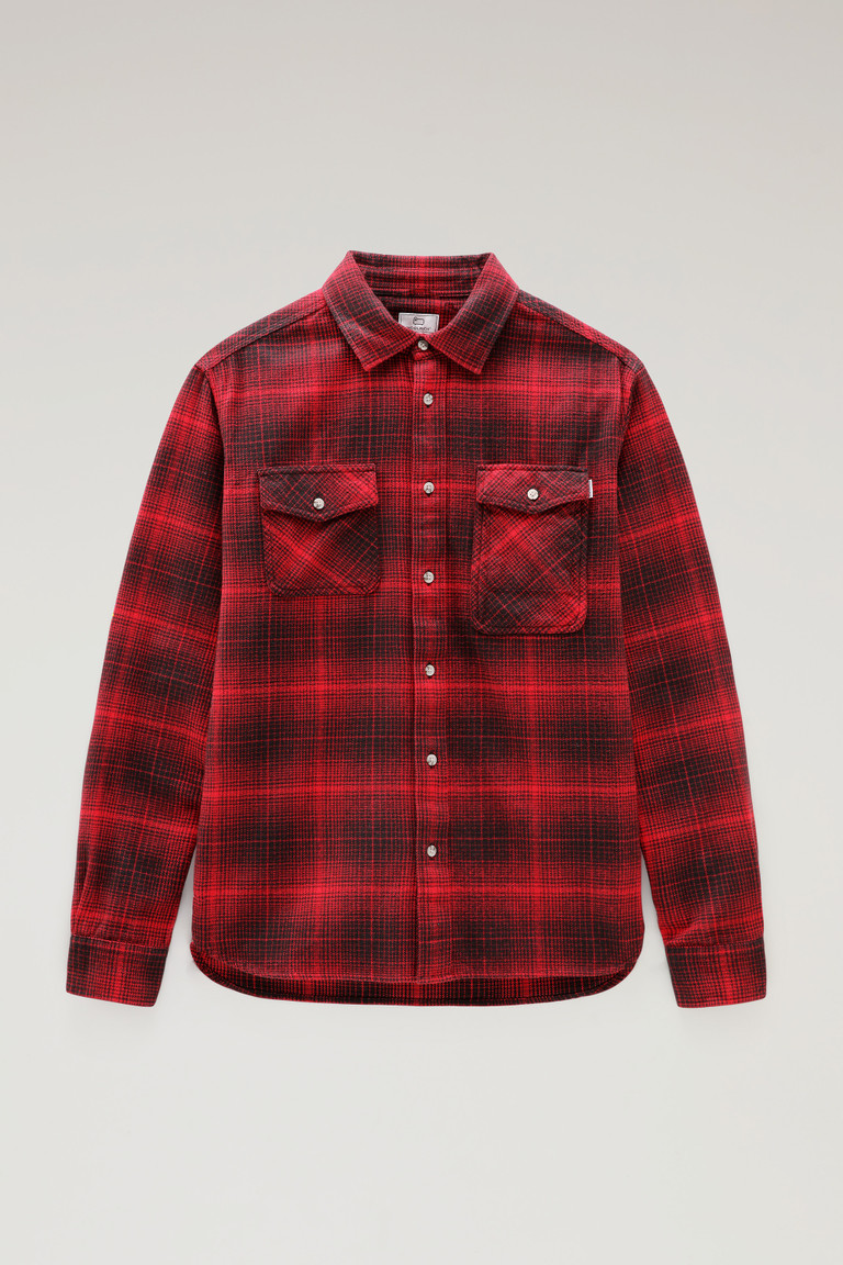 Red Woolrich Flannel Check Cruiser Men's Shirts | 0862734-DE