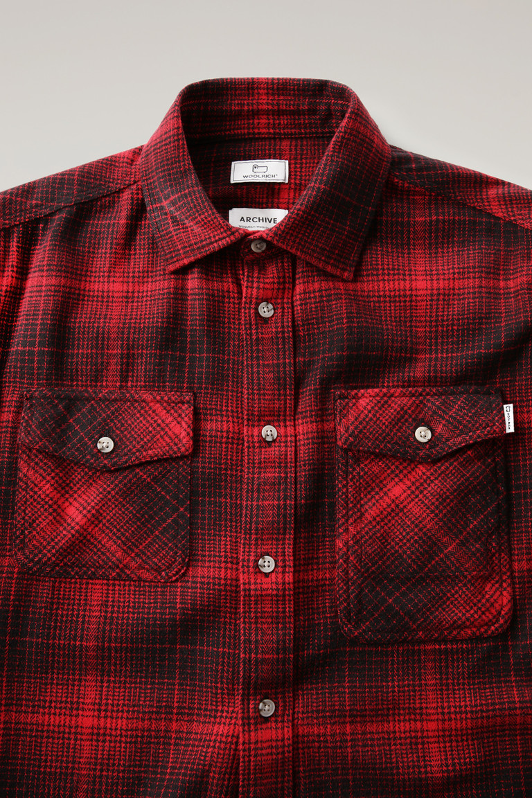 Red Woolrich Flannel Check Cruiser Men's Shirts | 0862734-DE