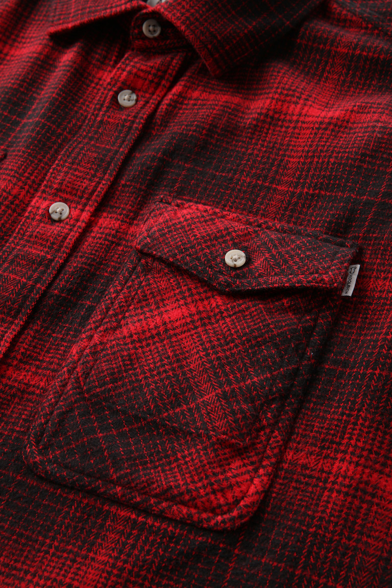 Red Woolrich Flannel Check Cruiser Men's Shirts | 0862734-DE