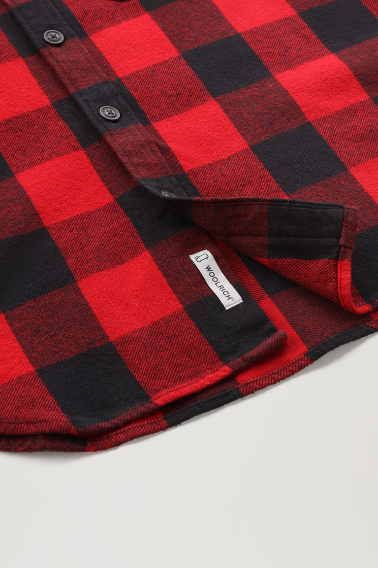 Red Woolrich Oxbow Buffalo Flannel Men's Shirts | 9856017-QB