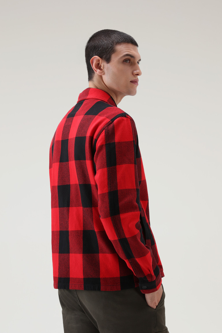 Red Woolrich Timber Flannel Check Overshirt Men's Jackets | 8947031-AE