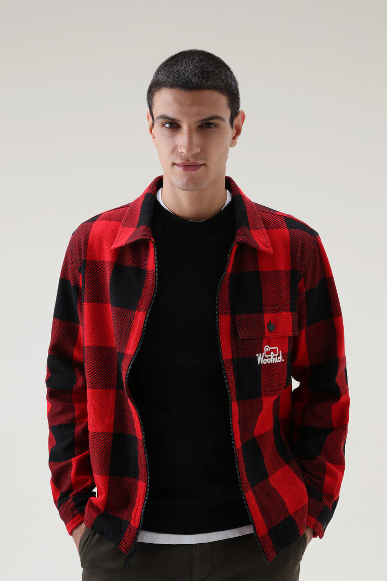 Red Woolrich Timber Flannel Check Overshirt Men's Jackets | 8947031-AE