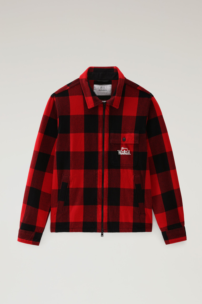 Red Woolrich Timber Flannel Check Overshirt Men's Jackets | 8947031-AE