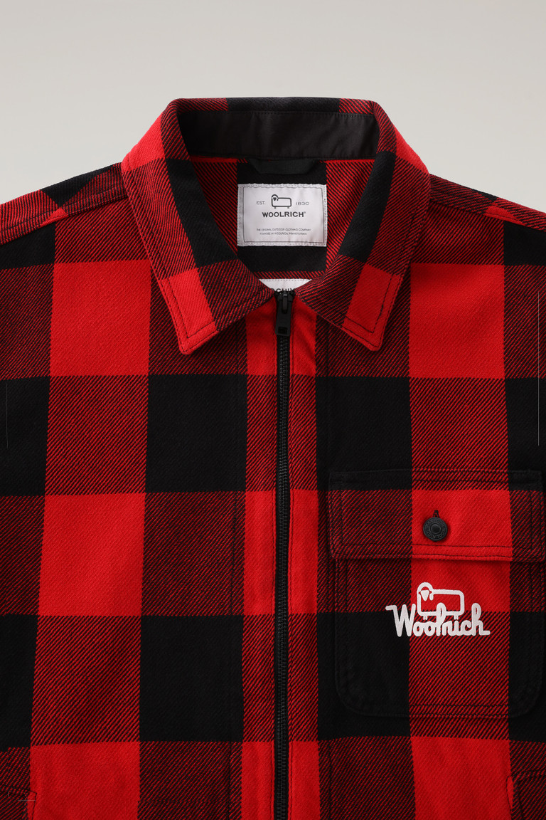 Red Woolrich Timber Flannel Check Overshirt Men's Jackets | 8947031-AE