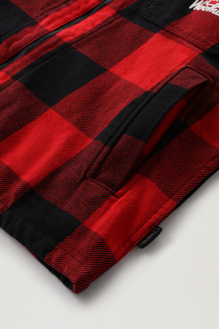 Red Woolrich Timber Flannel Check Overshirt Men's Jackets | 8947031-AE