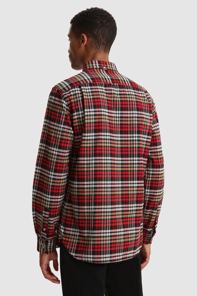 Red Woolrich Traditional Cotton Flannel Men's Shirts | 5402319-ZP