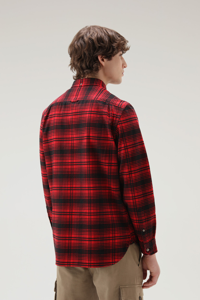 Red Woolrich Traditional Flannel Check Men's Shirts | 9802435-BS