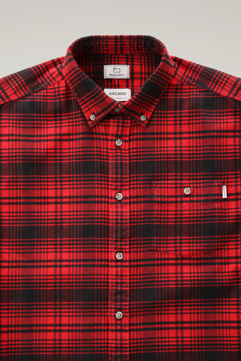 Red Woolrich Traditional Flannel Check Men's Shirts | 9802435-BS