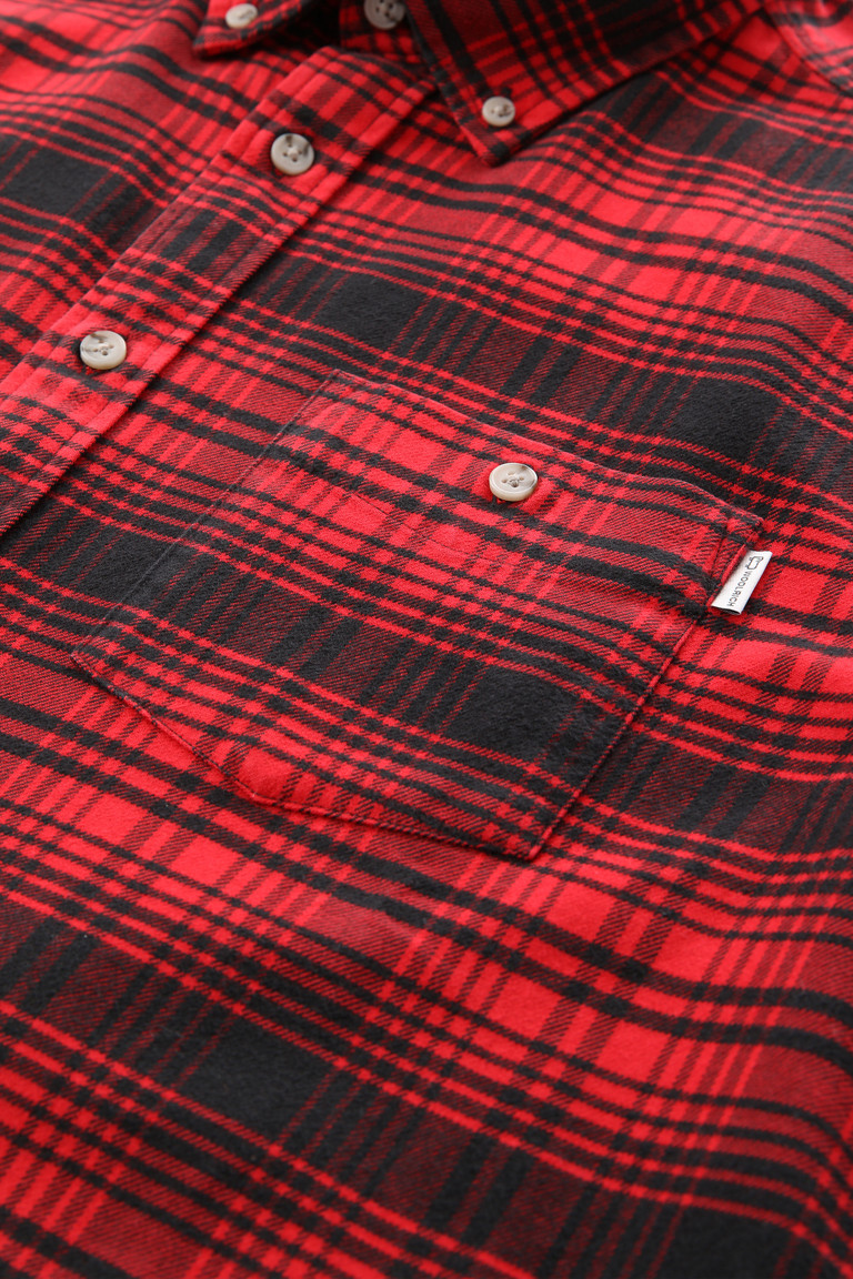 Red Woolrich Traditional Flannel Check Men's Shirts | 9802435-BS