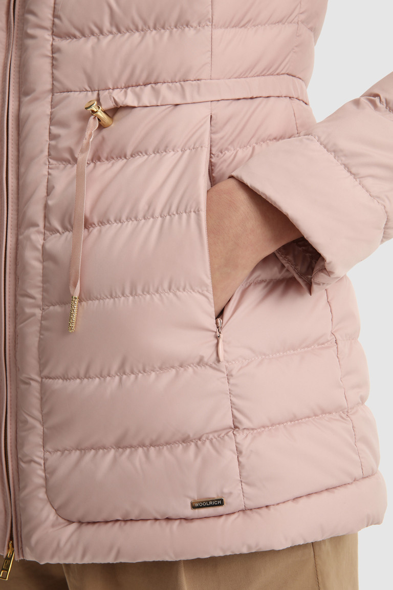 Rose Woolrich Hibiscus Hooded Women's Down Jackets | 9761532-ER