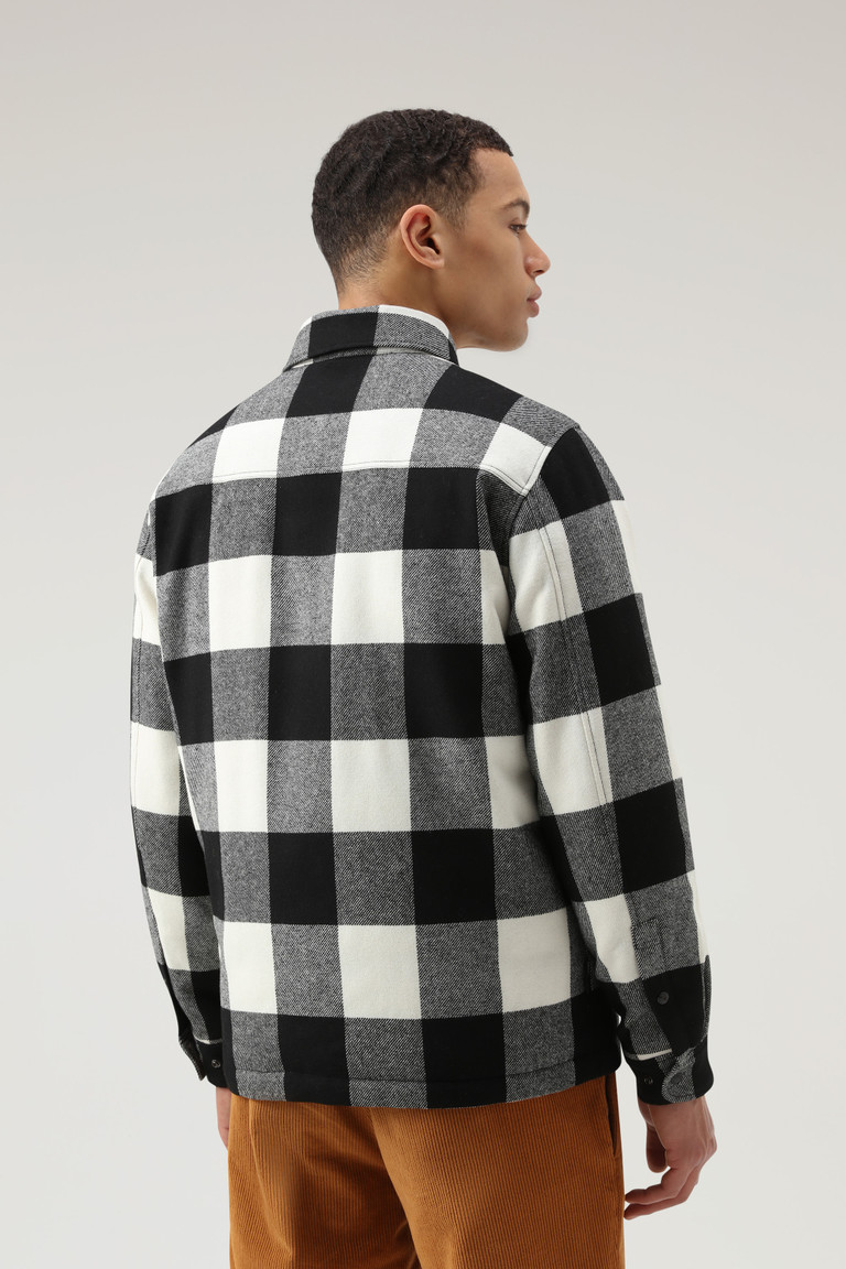 White Woolrich Quilted Alaskan Check Overin Recycled Wool Men's Jackets | 2531948-RM